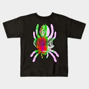 Tarantula Silhouette V35 (Tie Dye) Kids T-Shirt